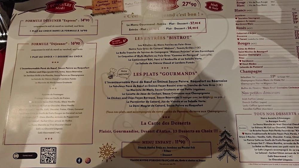 Auberge des 7 Plats - Menu Image 1
