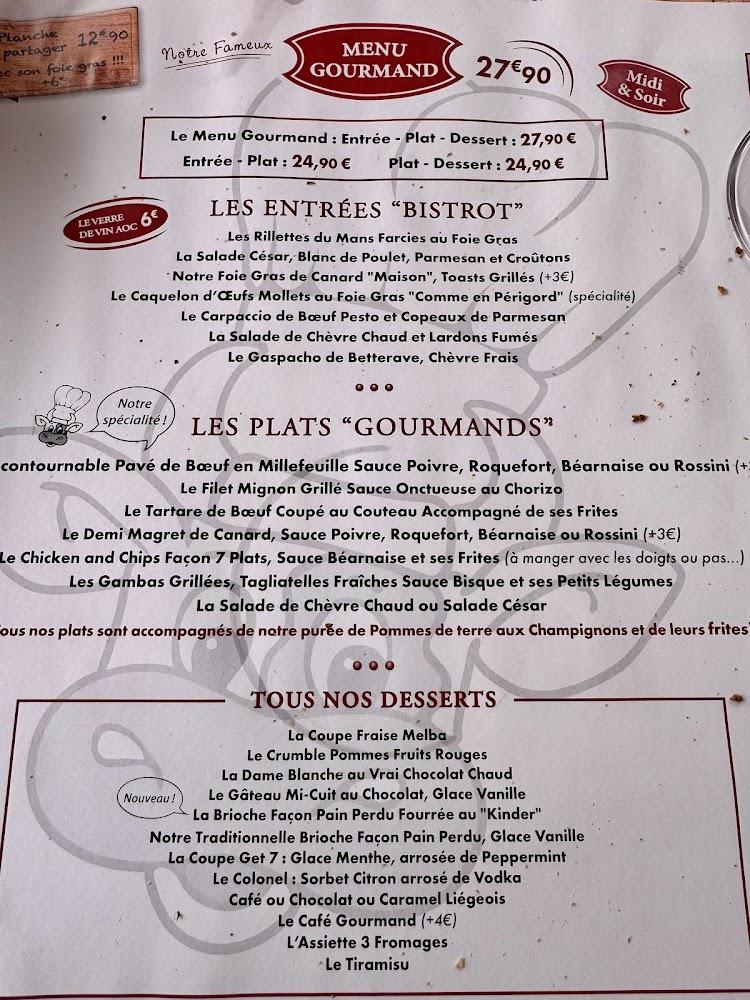 Auberge des 7 Plats - Menu Image 2
